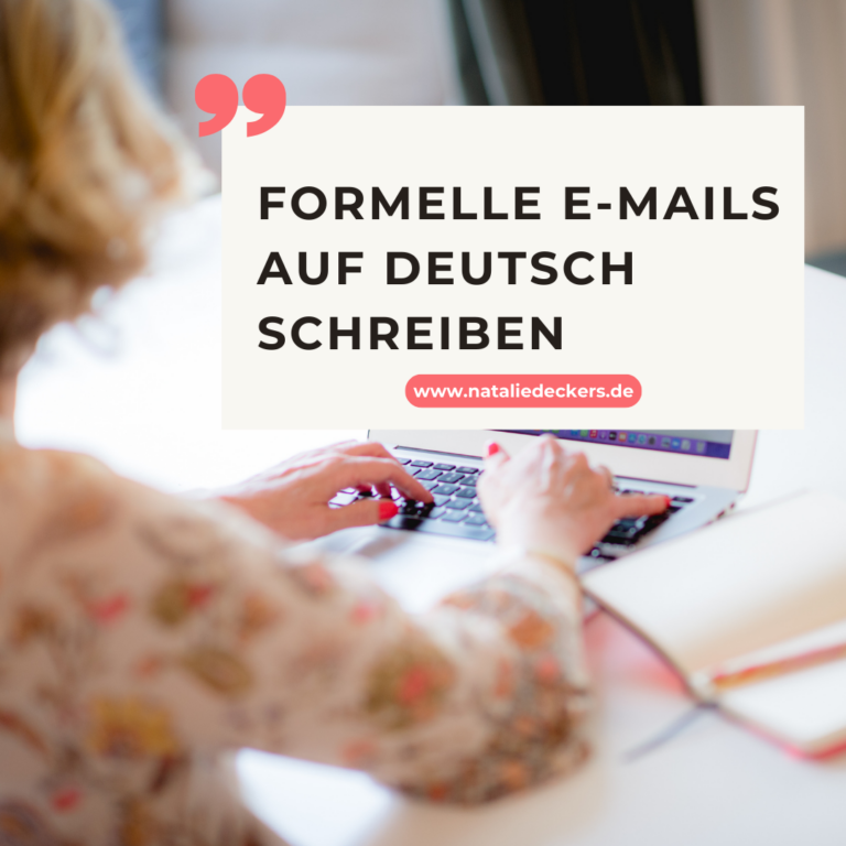 Natalie Deckers schreibt eine E-Mail auf Deutsch